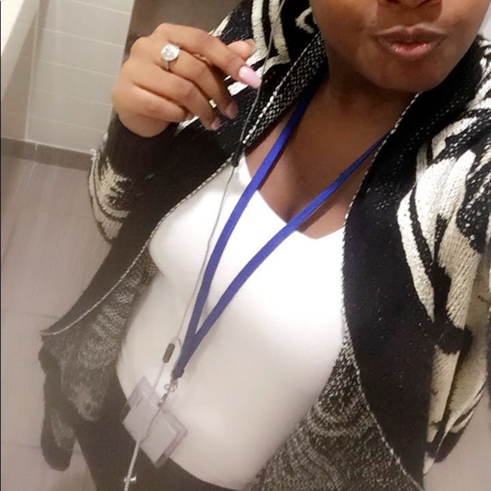 Printed Asymmetrical Cardigan